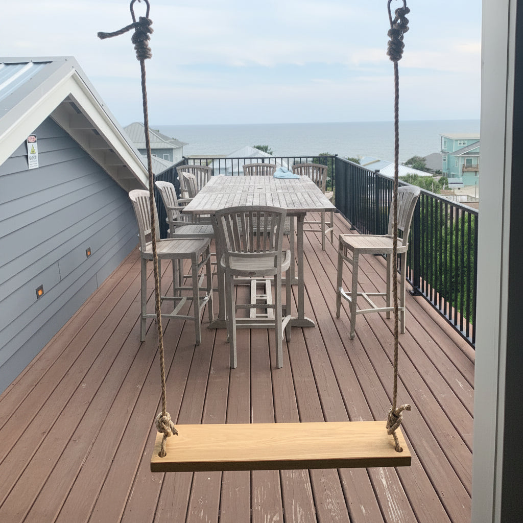 Wooden Swing on a look out above Seaside Florida