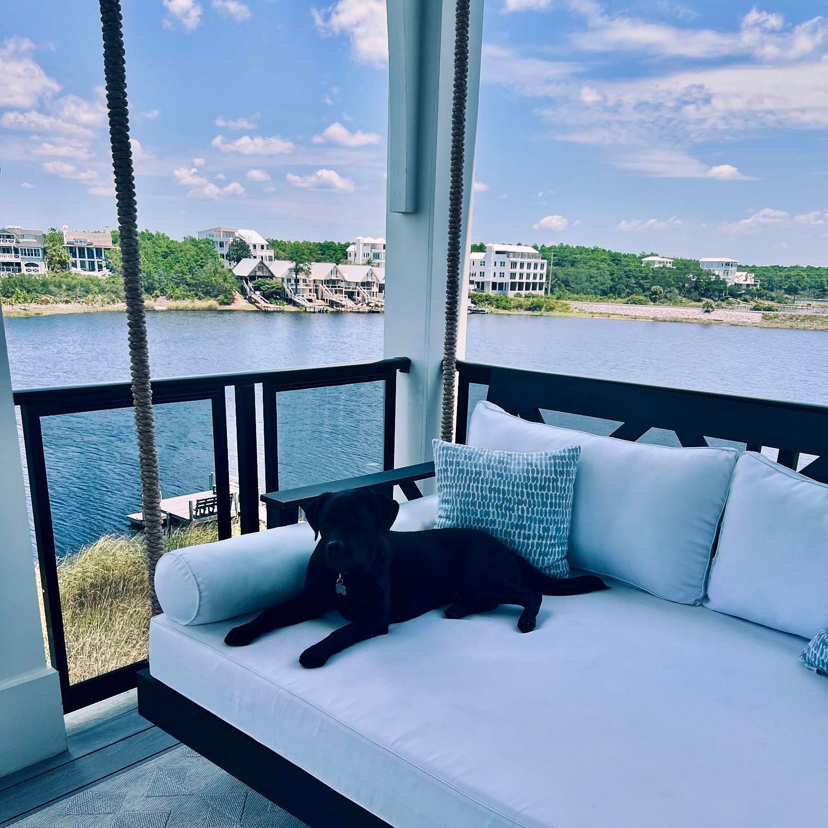 Full size swing bed along 30a dune lake