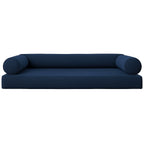 Sunbrella Spectrum Indigo Cushion Set with Bolsters. Low back cushion set