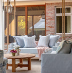 Nate and Lane’s Bre Canyon Swing Bed with Perennials Fabric Cushions featured in At Home Magazine 