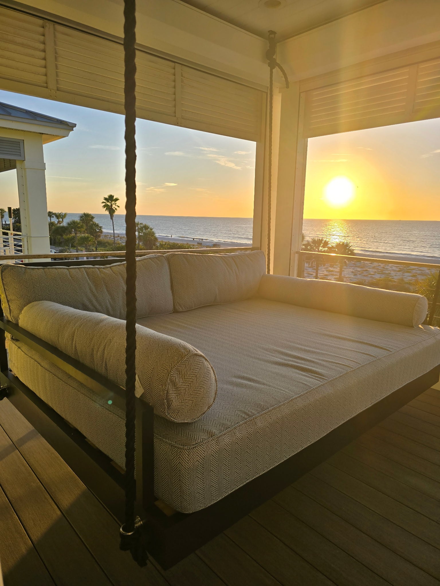 Swing Bed looking over the Gulf of American