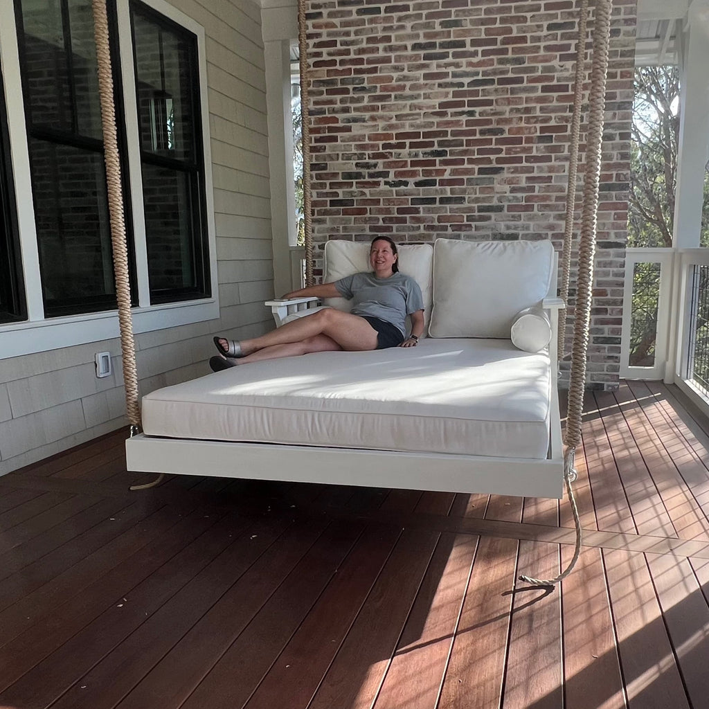 Queen Size Coastal Chaise Swing by Nate and Lane