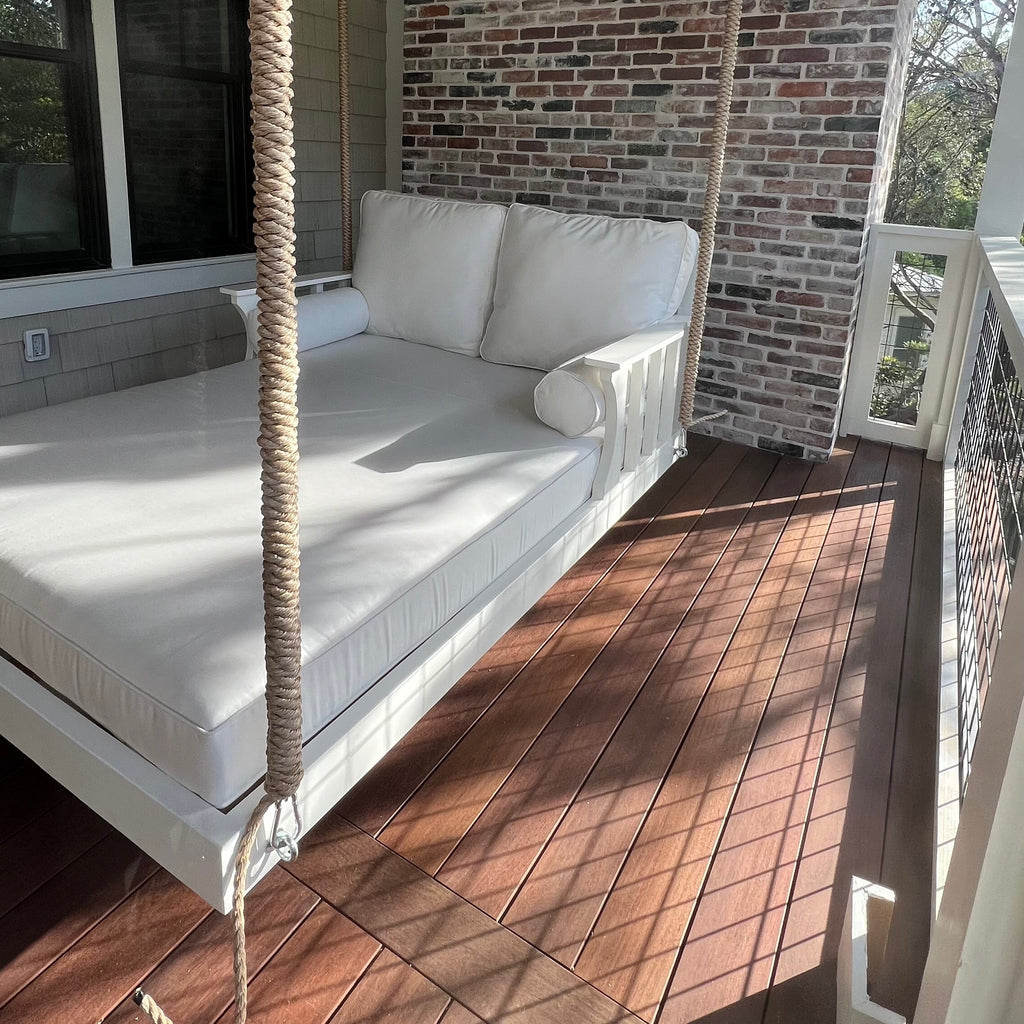 Coastal Dunes Chaise Swing By Nate and Lane large porch swing