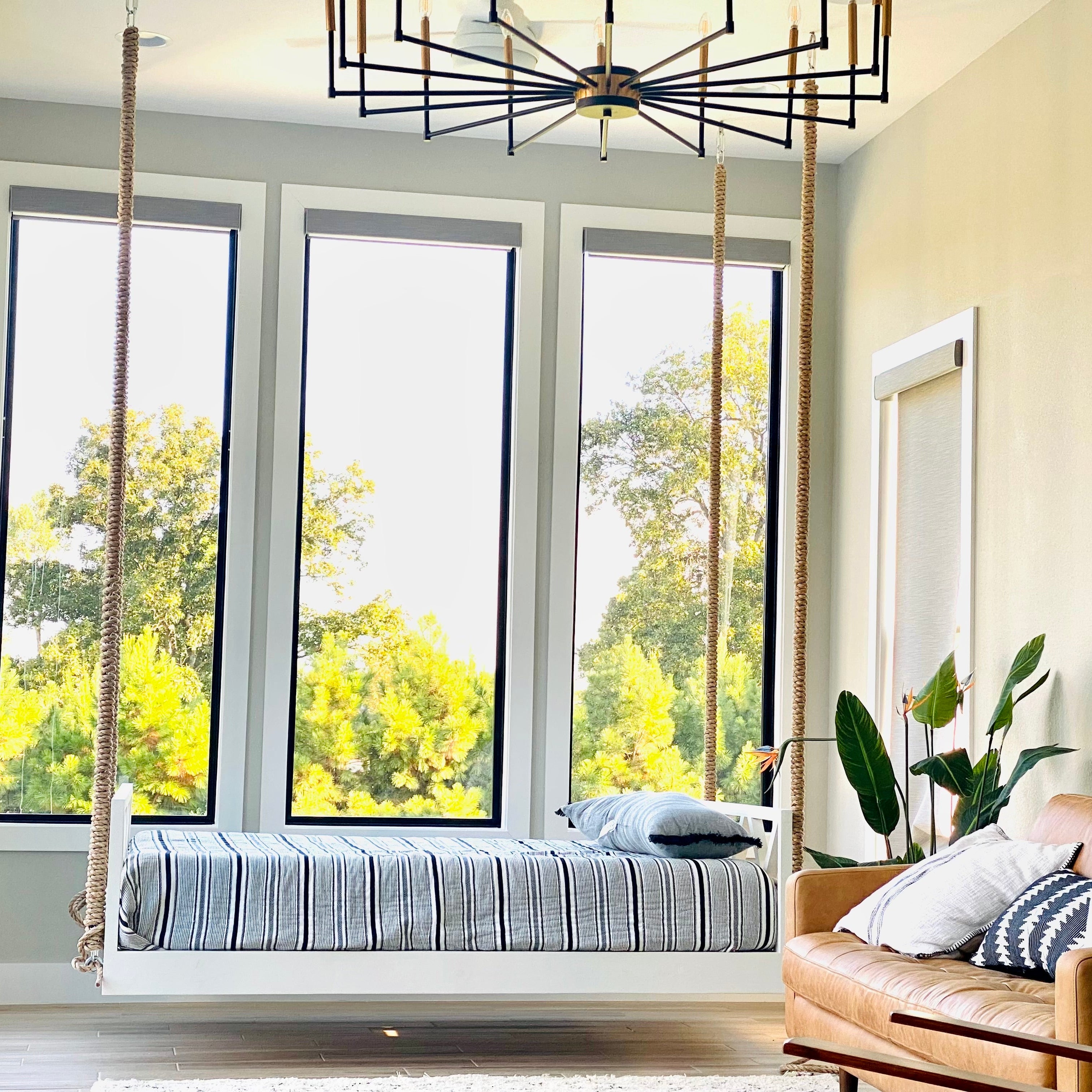 interior swing bed in twin full or queen
