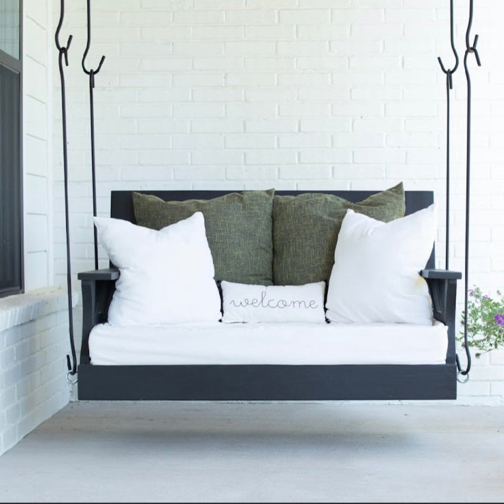 Sheppard Hooks on Swing Bed