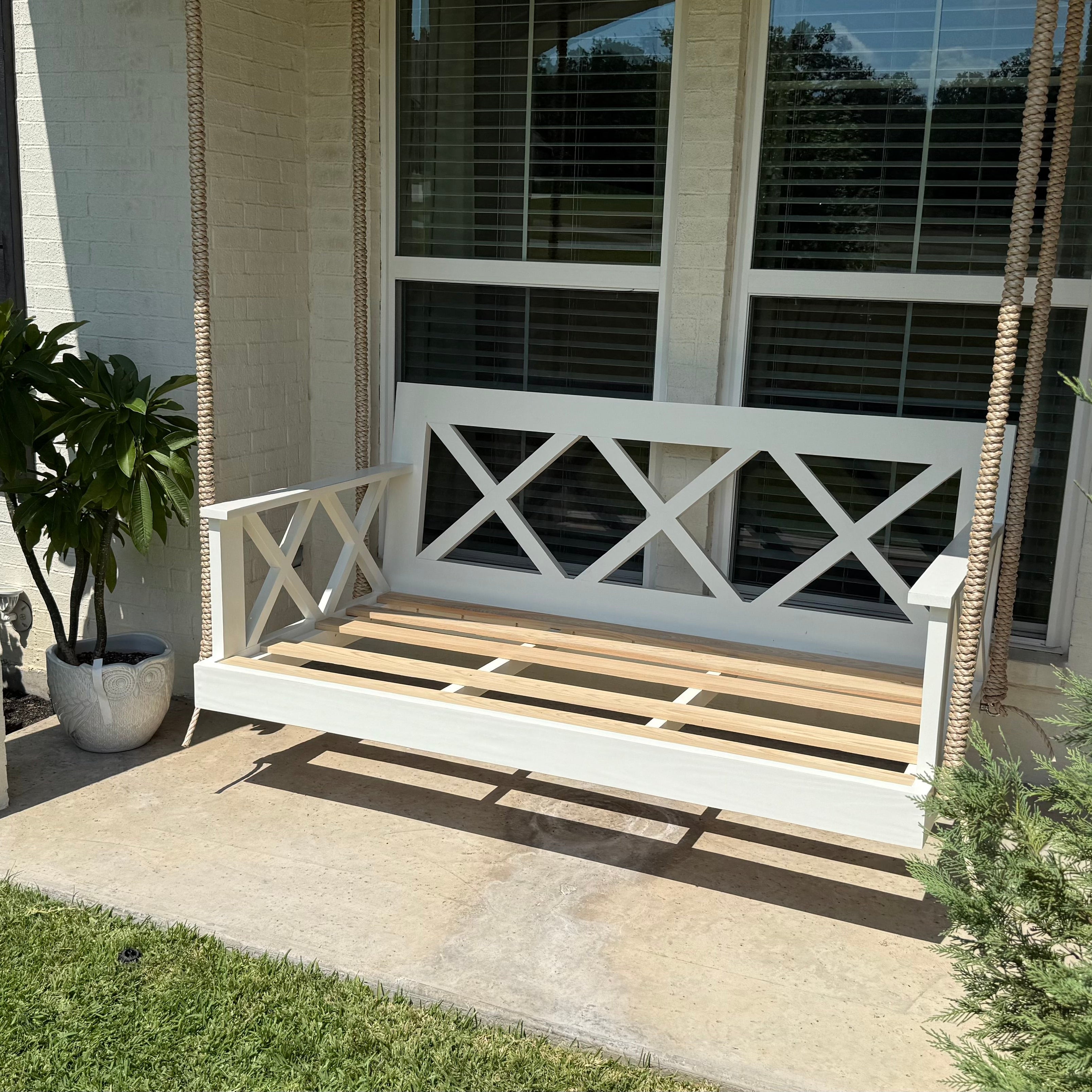 Luxury outdoor porch swing bed frame by Nate & Lane